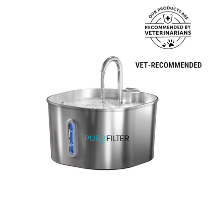 PurrFilter® Stainless Steel Filtered Water Fountain